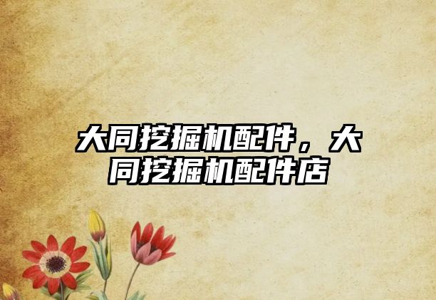 大同挖掘機(jī)配件，大同挖掘機(jī)配件店