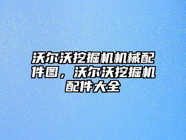 沃爾沃挖掘機(jī)機(jī)械配件圖，沃爾沃挖掘機(jī)配件大全