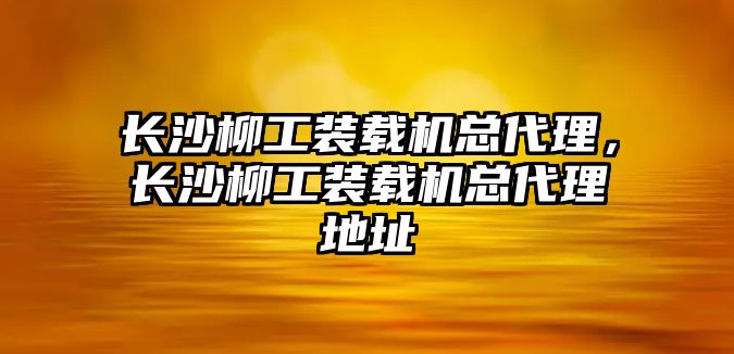 長(zhǎng)沙柳工裝載機(jī)總代理，長(zhǎng)沙柳工裝載機(jī)總代理地址