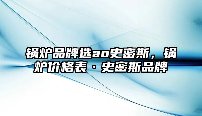 鍋爐品牌選ao史密斯，鍋爐價(jià)格表·史密斯品牌