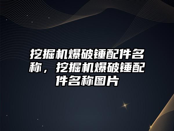 挖掘機(jī)爆破錘配件名稱，挖掘機(jī)爆破錘配件名稱圖片