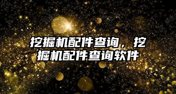 挖掘機(jī)配件查詢，挖掘機(jī)配件查詢軟件