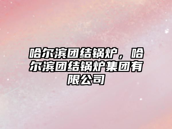 哈爾濱團(tuán)結(jié)鍋爐，哈爾濱團(tuán)結(jié)鍋爐集團(tuán)有限公司