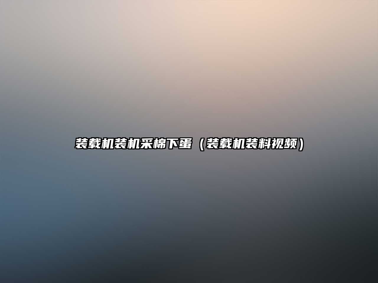 裝載機(jī)裝機(jī)采棉下蛋（裝載機(jī)裝料視頻）