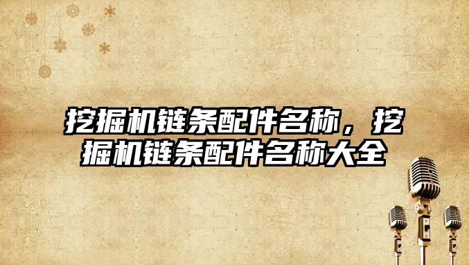 挖掘機(jī)鏈條配件名稱，挖掘機(jī)鏈條配件名稱大全