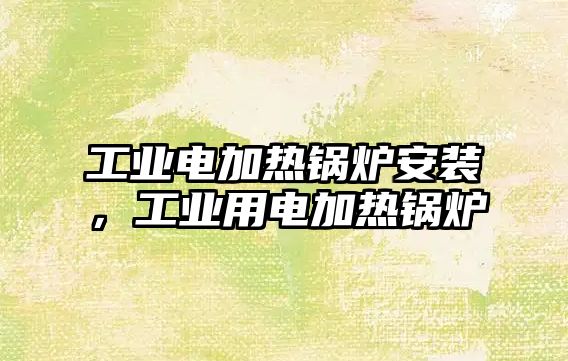 工業(yè)電加熱鍋爐安裝，工業(yè)用電加熱鍋爐