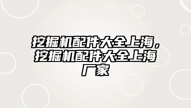 挖掘機(jī)配件大全上海，挖掘機(jī)配件大全上海廠家