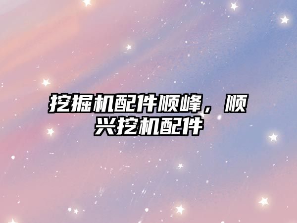 挖掘機配件順峰，順興挖機配件