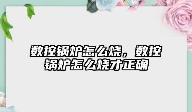 數(shù)控鍋爐怎么燒，數(shù)控鍋爐怎么燒才正確