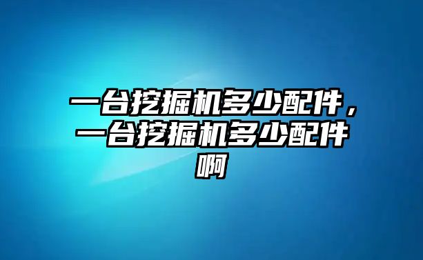 一臺挖掘機(jī)多少配件，一臺挖掘機(jī)多少配件啊