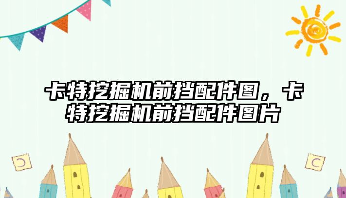 卡特挖掘機(jī)前擋配件圖，卡特挖掘機(jī)前擋配件圖片