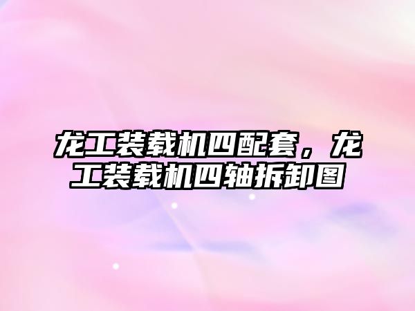龍工裝載機(jī)四配套，龍工裝載機(jī)四軸拆卸圖