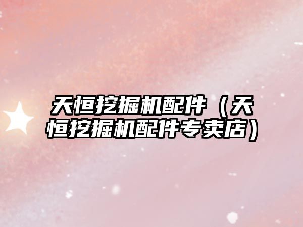 天恒挖掘機(jī)配件（天恒挖掘機(jī)配件專(zhuān)賣(mài)店）