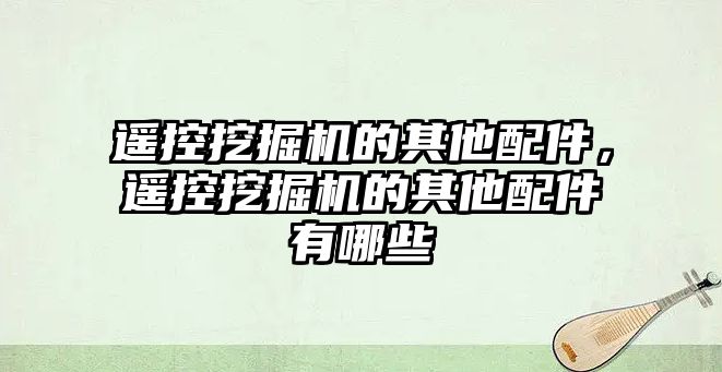 遙控挖掘機的其他配件，遙控挖掘機的其他配件有哪些