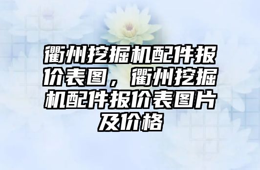 衢州挖掘機(jī)配件報(bào)價(jià)表圖，衢州挖掘機(jī)配件報(bào)價(jià)表圖片及價(jià)格