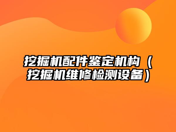 挖掘機配件鑒定機構（挖掘機維修檢測設備）