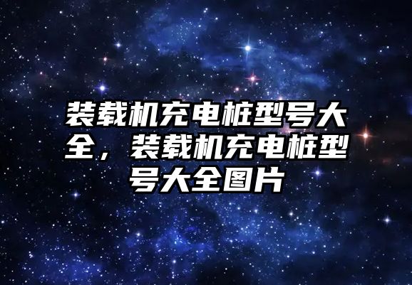裝載機(jī)充電樁型號(hào)大全，裝載機(jī)充電樁型號(hào)大全圖片