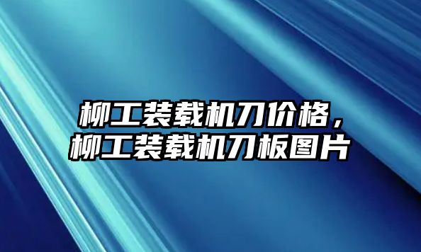 柳工裝載機(jī)刀價格，柳工裝載機(jī)刀板圖片