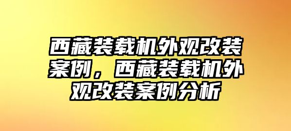 西藏裝載機(jī)外觀改裝案例，西藏裝載機(jī)外觀改裝案例分析
