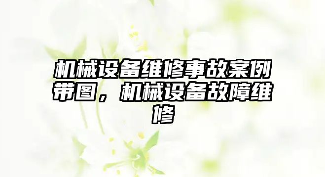 機(jī)械設(shè)備維修事故案例帶圖，機(jī)械設(shè)備故障維修