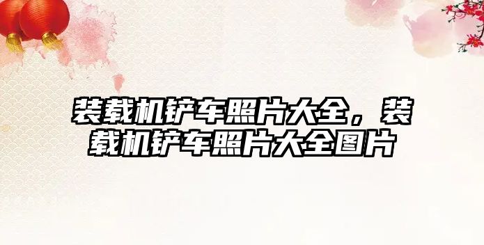 裝載機(jī)鏟車(chē)照片大全，裝載機(jī)鏟車(chē)照片大全圖片