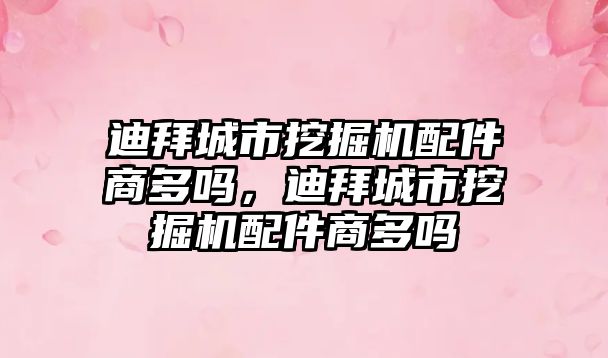 迪拜城市挖掘機(jī)配件商多嗎，迪拜城市挖掘機(jī)配件商多嗎