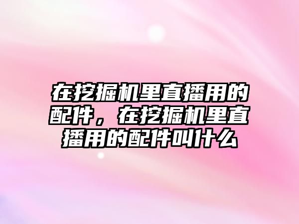 在挖掘機(jī)里直播用的配件，在挖掘機(jī)里直播用的配件叫什么