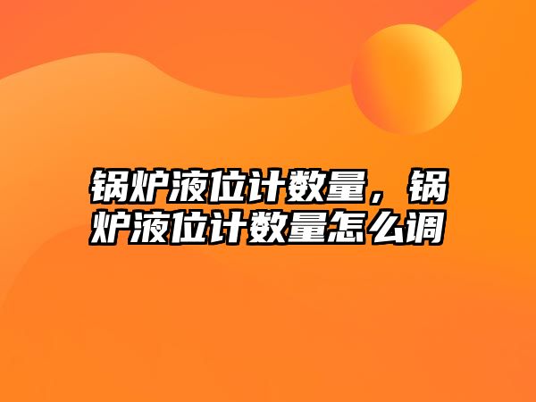 鍋爐液位計(jì)數(shù)量，鍋爐液位計(jì)數(shù)量怎么調(diào)