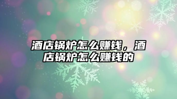 酒店鍋爐怎么賺錢，酒店鍋爐怎么賺錢的
