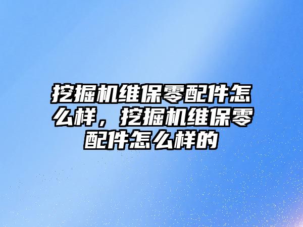 挖掘機維保零配件怎么樣，挖掘機維保零配件怎么樣的