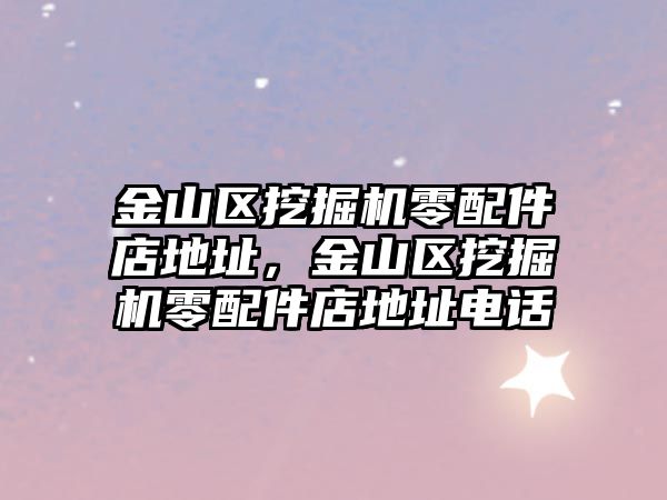 金山區(qū)挖掘機零配件店地址，金山區(qū)挖掘機零配件店地址電話